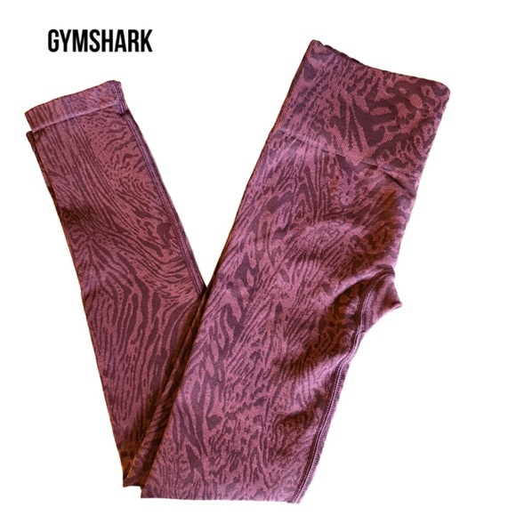 Gym Shark Adapt Animal Seamless High-Rise Purple Leggings - Picture 6 of 8